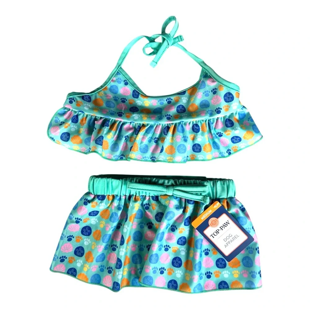 New Top Paw Dog Shell Bikini M